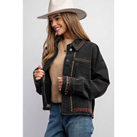 Sweet Generis - Embroidered Wash Cotton Jacket