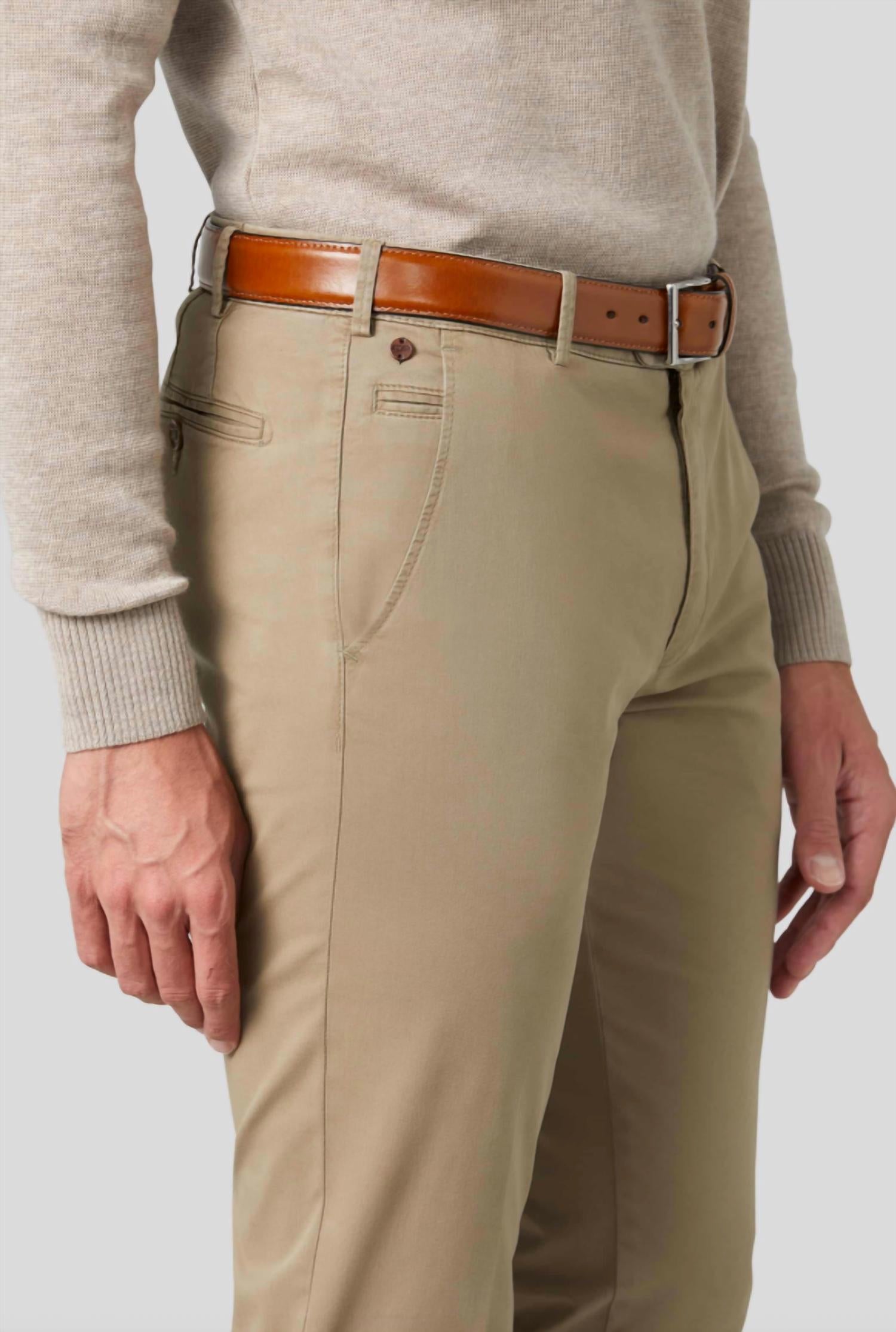 Meyer - Meyer Bonn 9-3004 Stone Cotton Chino