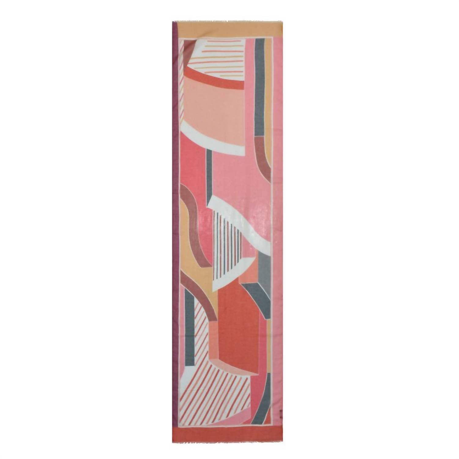 Dupatta Designs Ezra Geo Design Scarf in peach - women's scarf