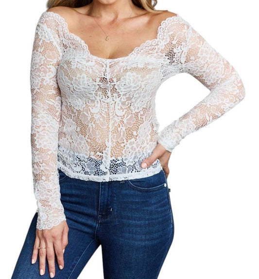 Ninexis - Off The Shoulder Lace Top