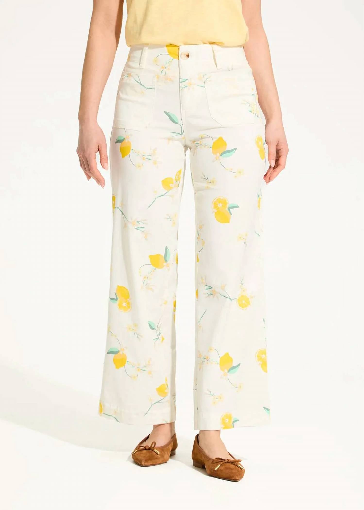 Fdj - Olivia Wide Leg Lemon Pant