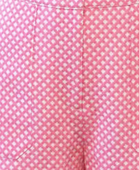 TCEC Women's Diamond Shorts in pink - women's shorts - alternate view