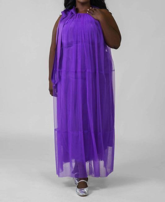 Psophia - Sleeveless Tulle Dress - Plus