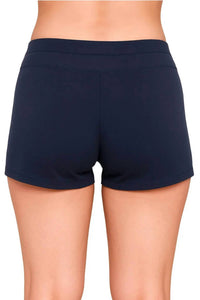 Twelve Eighty Eight Olivia Boxer Shorts in midnight blue - women's shorts - detail view