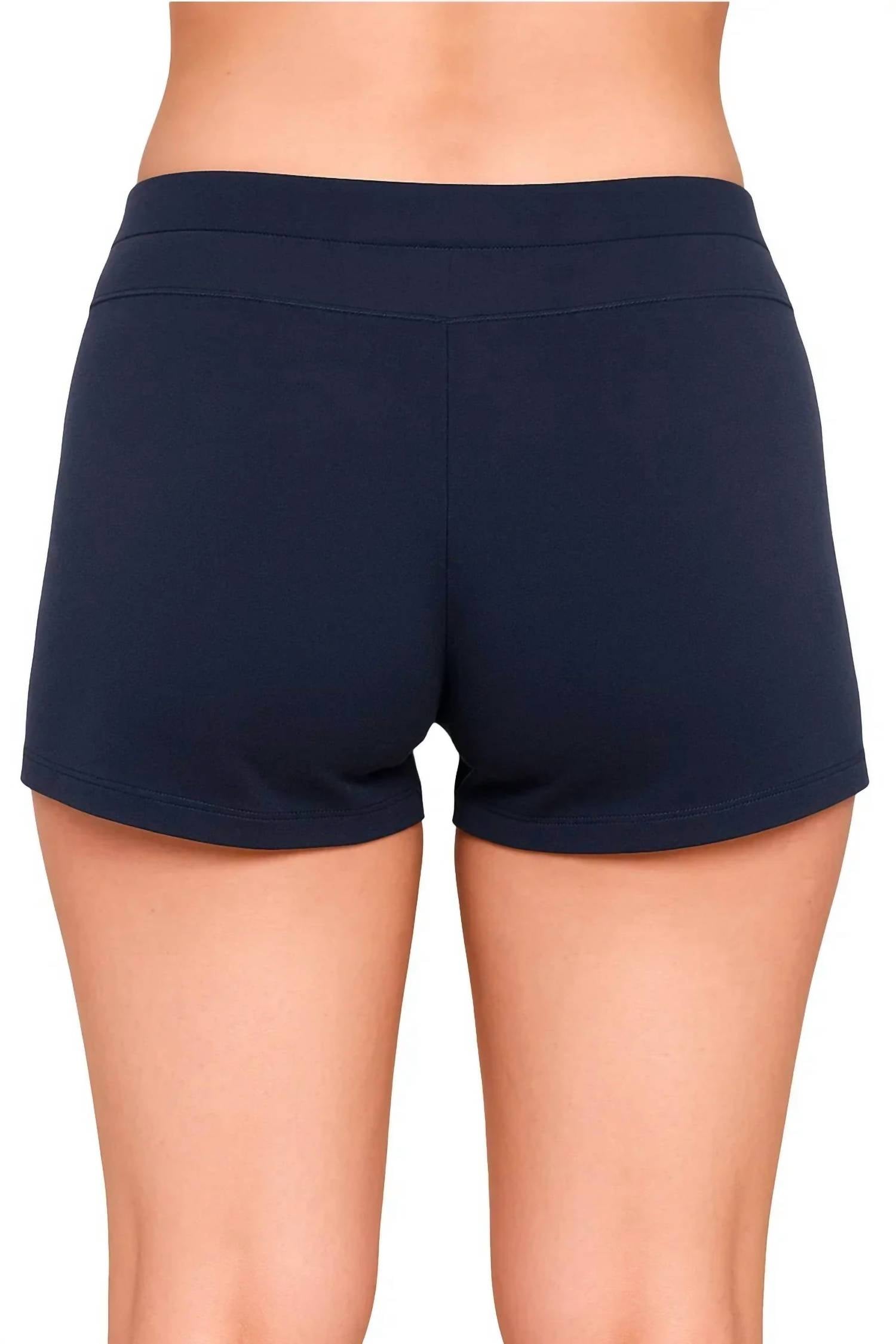 Twelve Eighty Eight Olivia Boxer Shorts in midnight blue - women's shorts - detail view