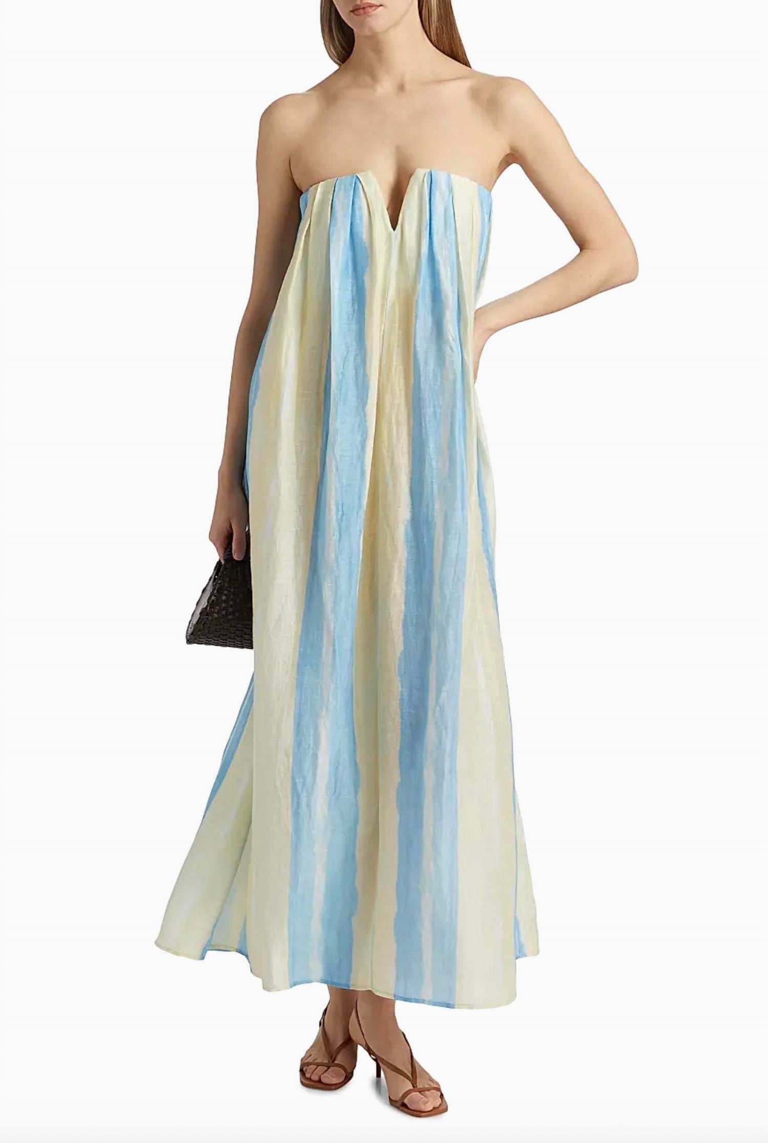 SIGNIFICANT OTHER Juniper Maxi Dress in saffron stripe - women's dress