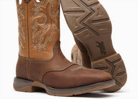 Durango Boots Men’s Steel Toe Waterproof Western Boot in burnt yellow brown - men's boots - view 5
