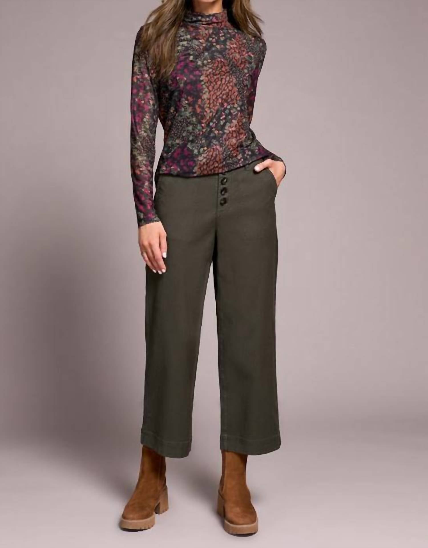 Tribal - Stretch Cotton Sophia Curvy Wide Leg Jeans