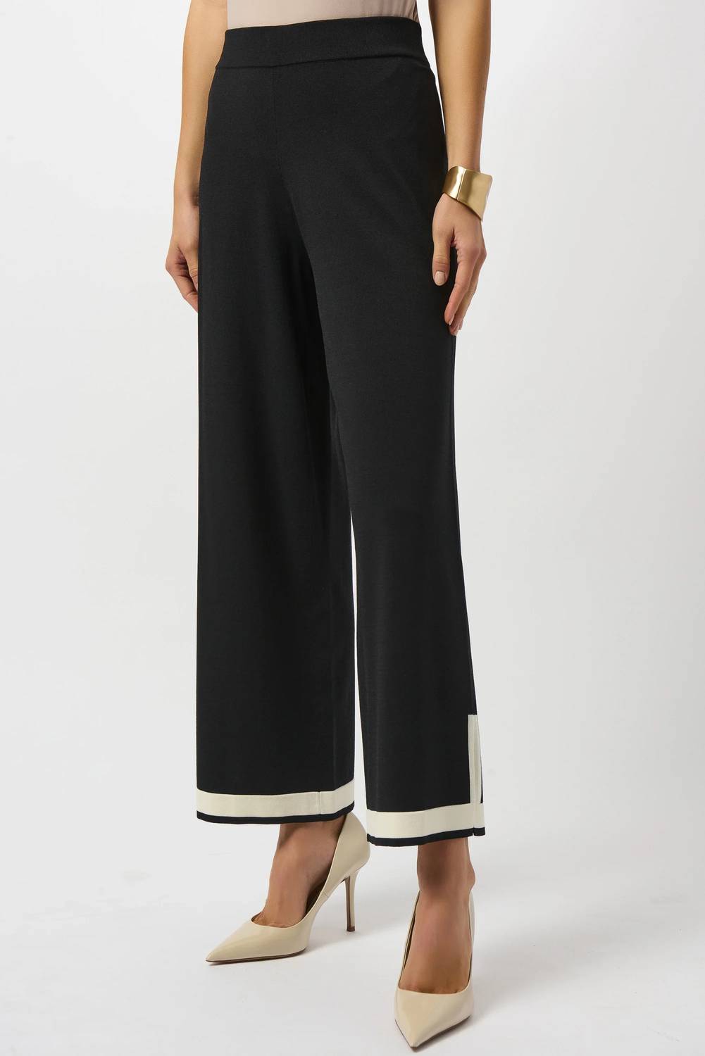 Joseph Ribkoff - Color Block Knit Wide Leg Pants