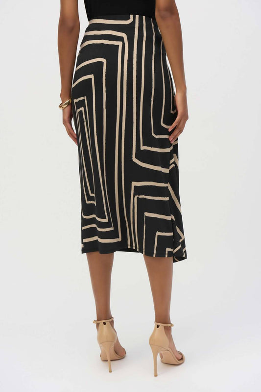 Joseph Ribkoff - Silky Knit Geometric Print Pencil Skirt