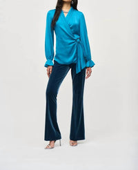 Joseph Ribkoff - Satin Wrap Blouse