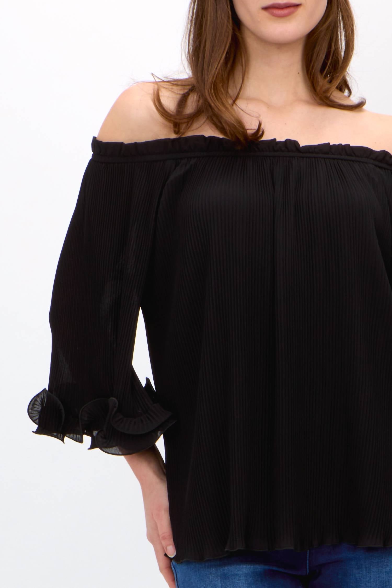 Joseph Ribkoff - Off-shoulder Top With Flare