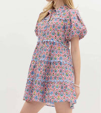 Entro - Floral Pattern Tiered Mini Dress