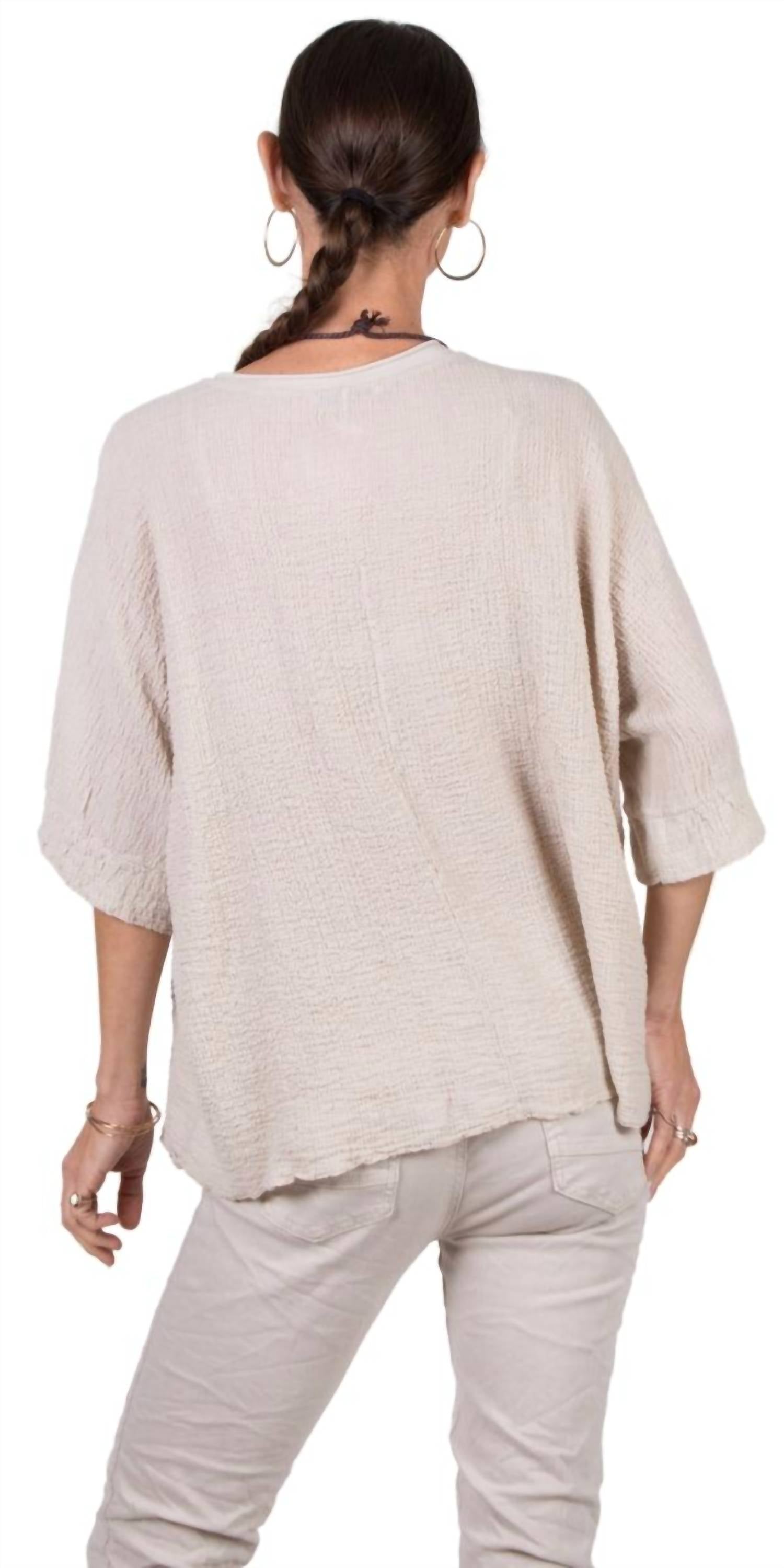 Gigi Moda - Rina Waffle Cotton Top