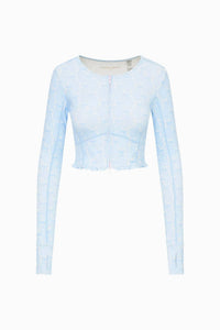Loveshackfancy - Laudie Bow Print Active Zip Up Top