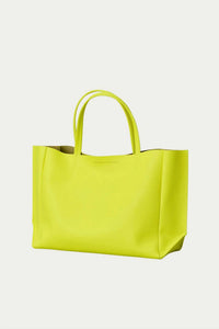 Ampersand As Apostrophe - Women's Leather Sideways Tote Bag