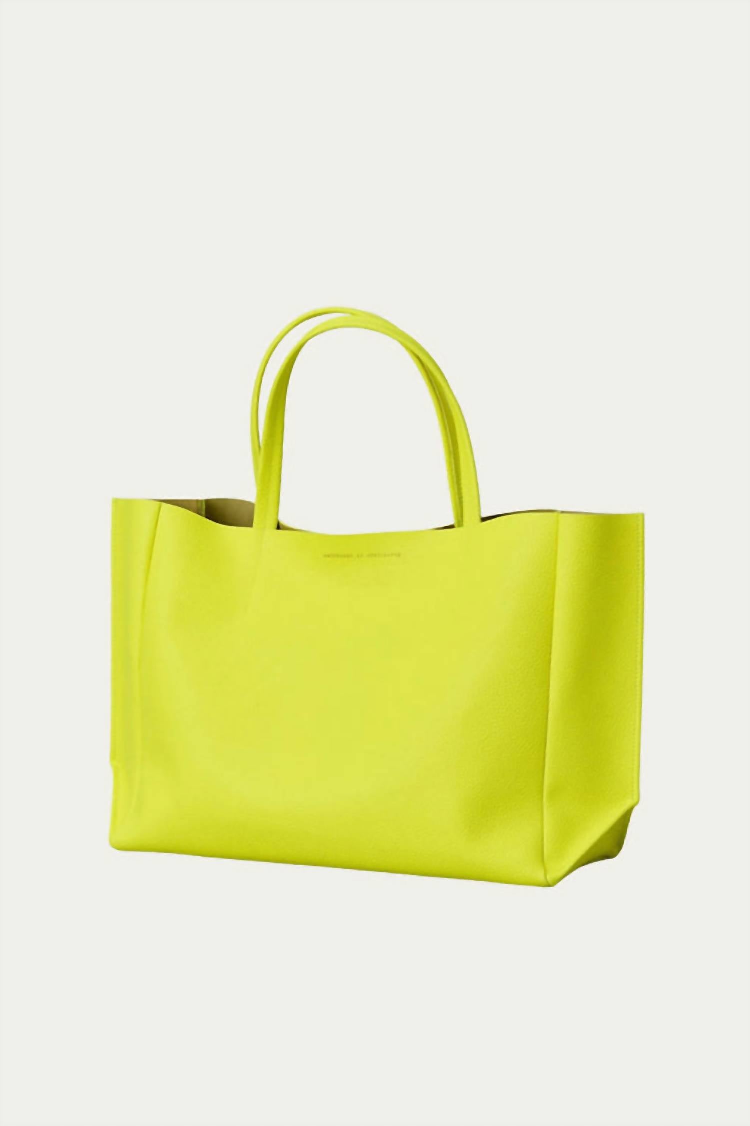 Ampersand As Apostrophe - Women's Leather Sideways Tote Bag