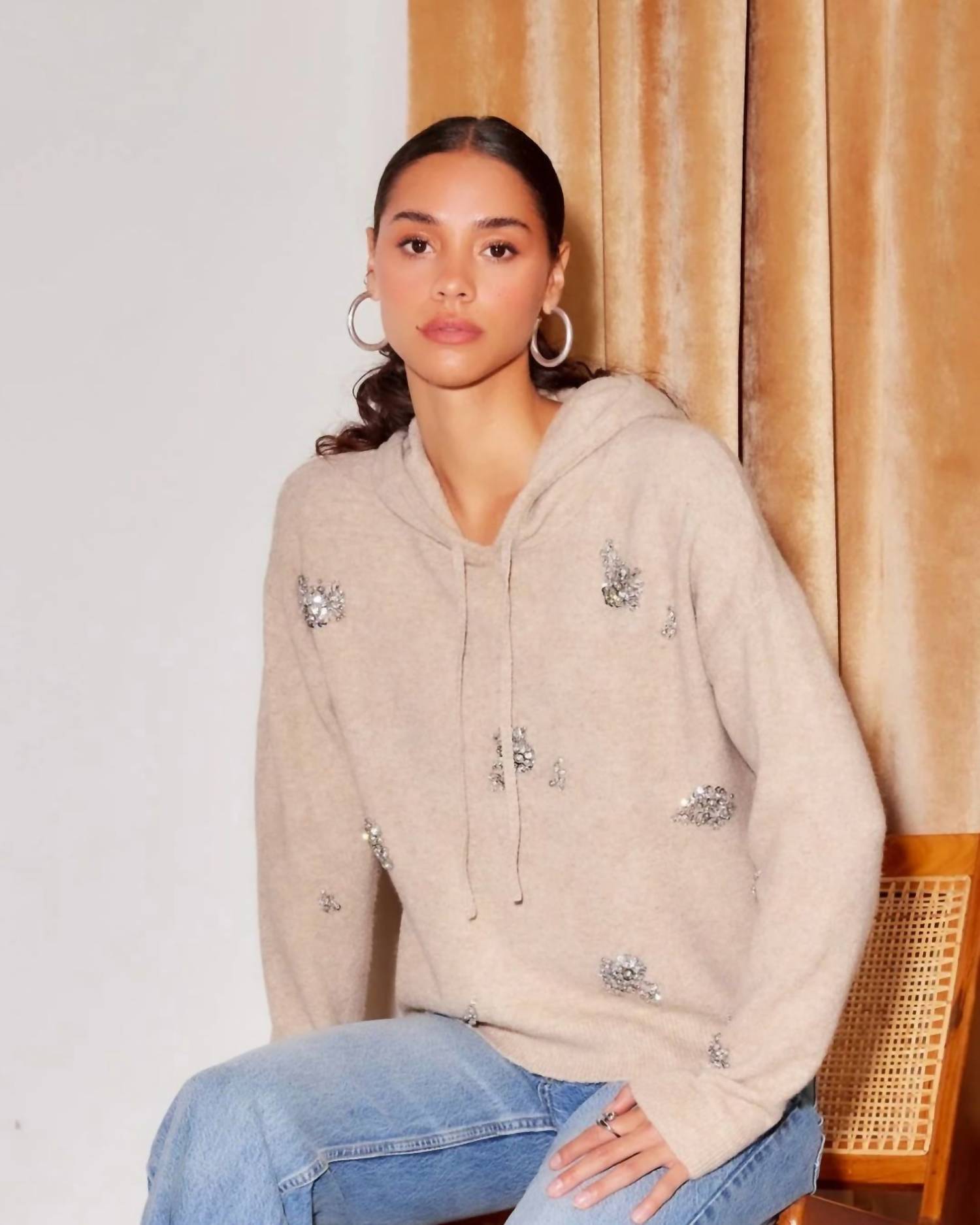 Fifteen Twenty - Krystal Embellished Hoodie