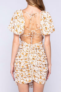 White Floral Mini Dress