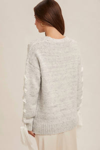 Hem & Thread - CHIFFON CONTRAST BUTTON DOWN CARDIGAN