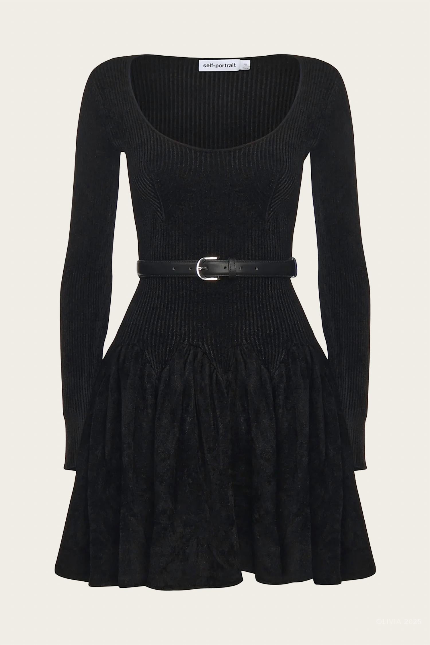Self-Portrait - Chenille Knit Mini Dress