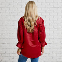 Caryn Lawn - Kimberly Pleated Top