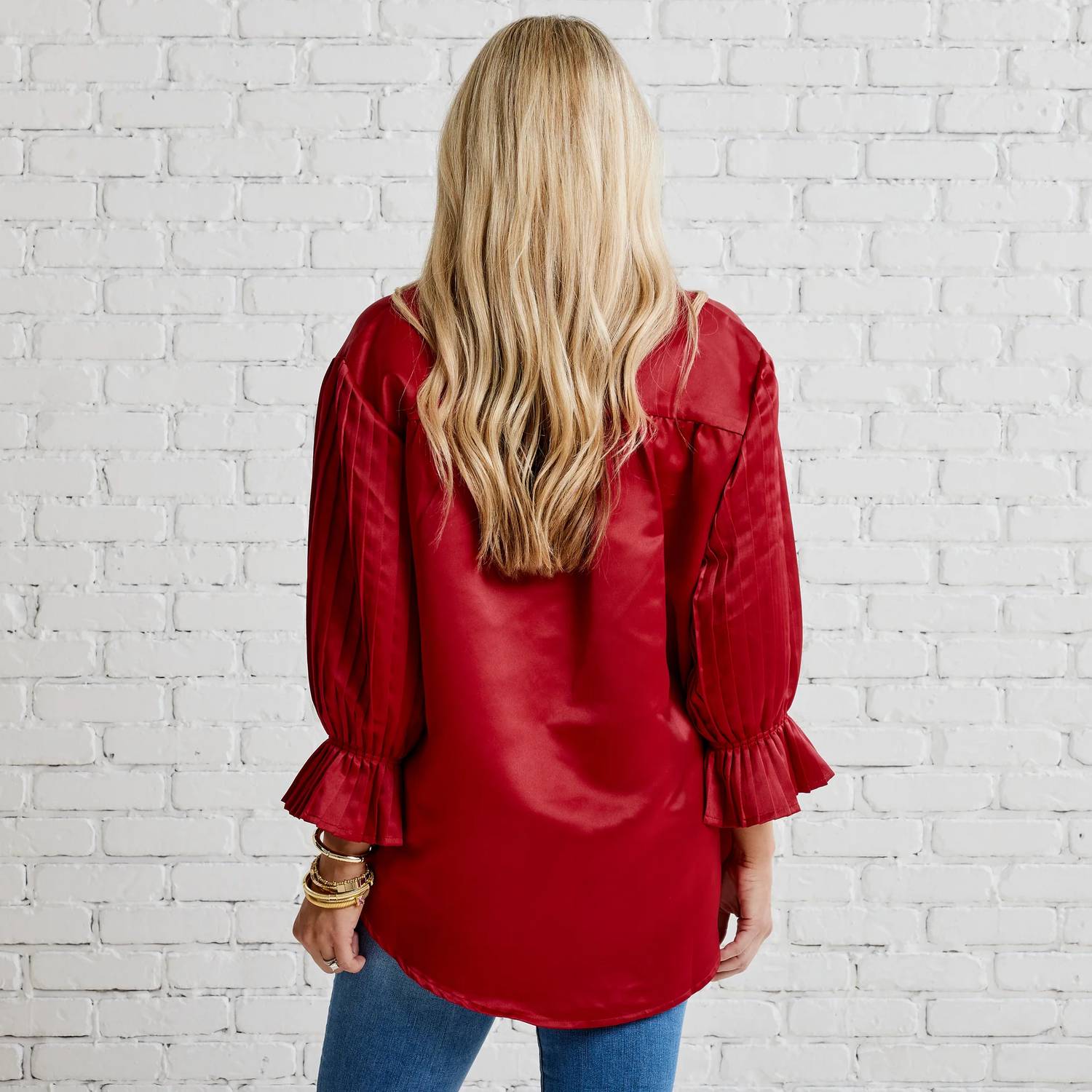 Caryn Lawn - Kimberly Pleated Top