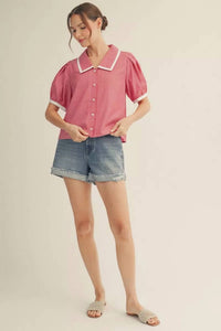 Jodifl - Stripe Button Blouse