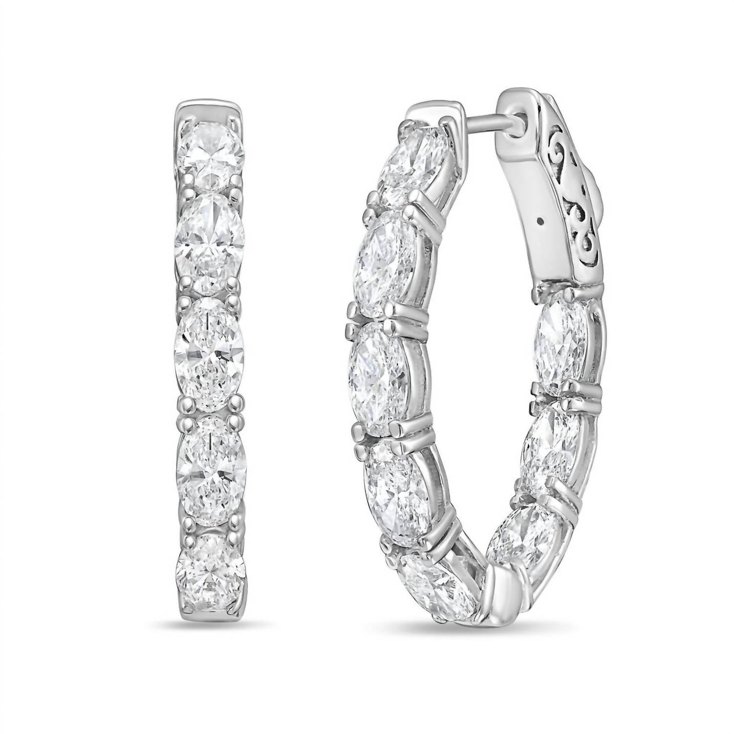 Diana M Jewels - Women's Bold 9.69 Carat Lab Grown Diamond Jewelry Earrings