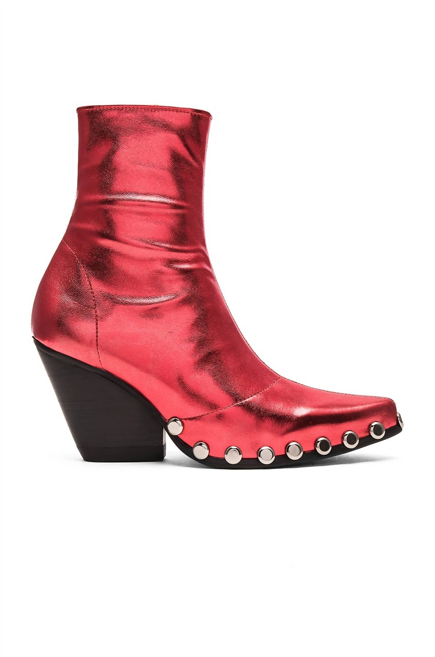 Jeffrey Campbell Women's Walton St Booties in red metallic silver - women's shoe