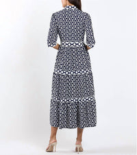 JUDE CONNALLY Candy Maxi Dress in chains navy - women's dress - detail view