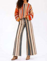 Little Secret Of Mine - Colorblock Long Sleeve Stripe Sweater