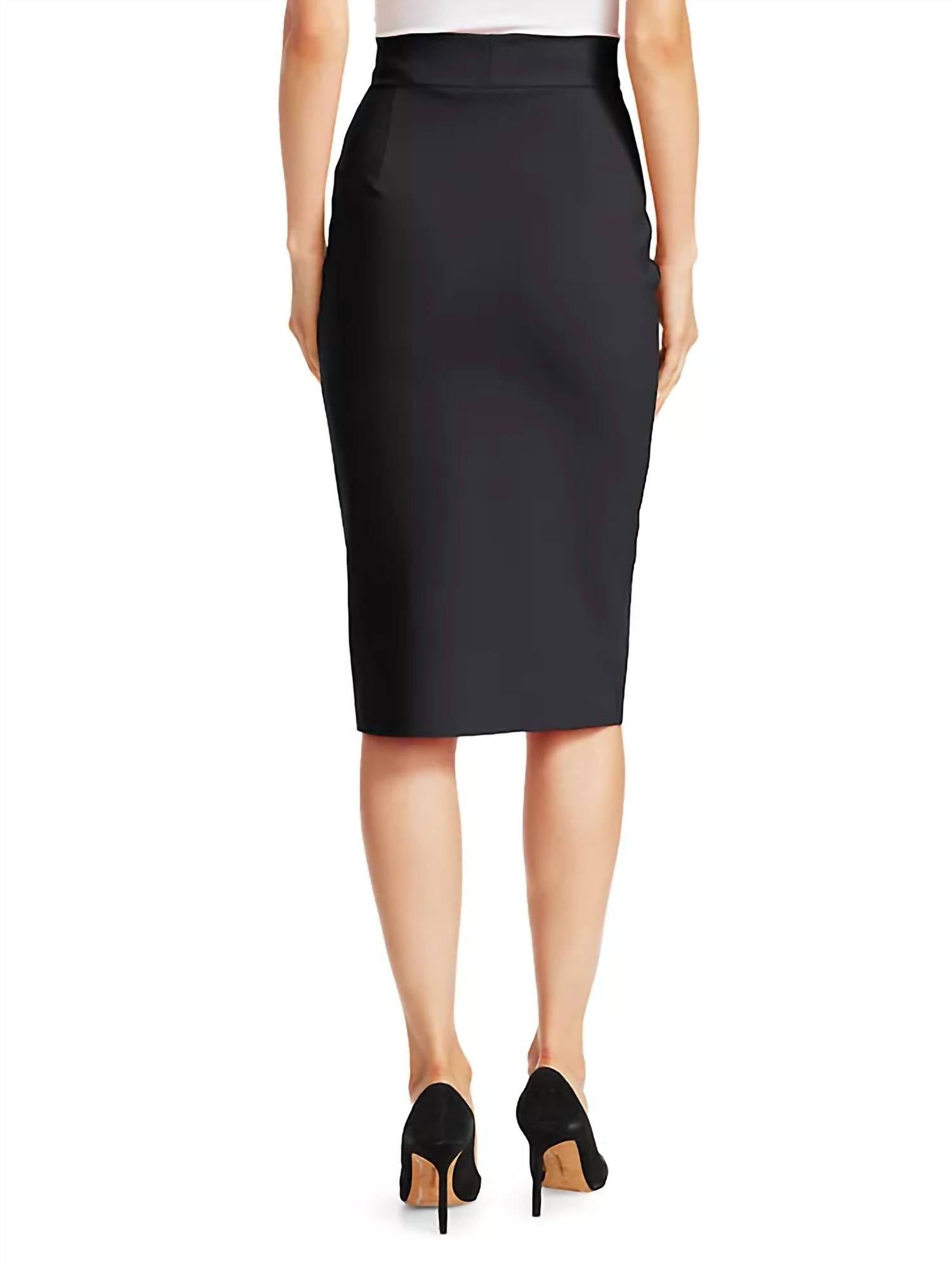 CHIARA BONI Luminette Midi Skirt in black - women's skirt - detail view