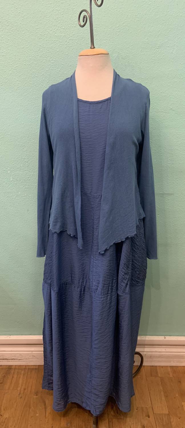 Cut Loose - Women's Seamed Bubble Dress With Mesh Jacket Set
