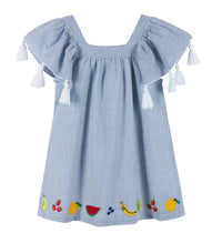 Andy & Evan - Girl's Embroidered Seersucker Dress