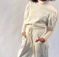 The Waight - Undyed Funnel Neck Top