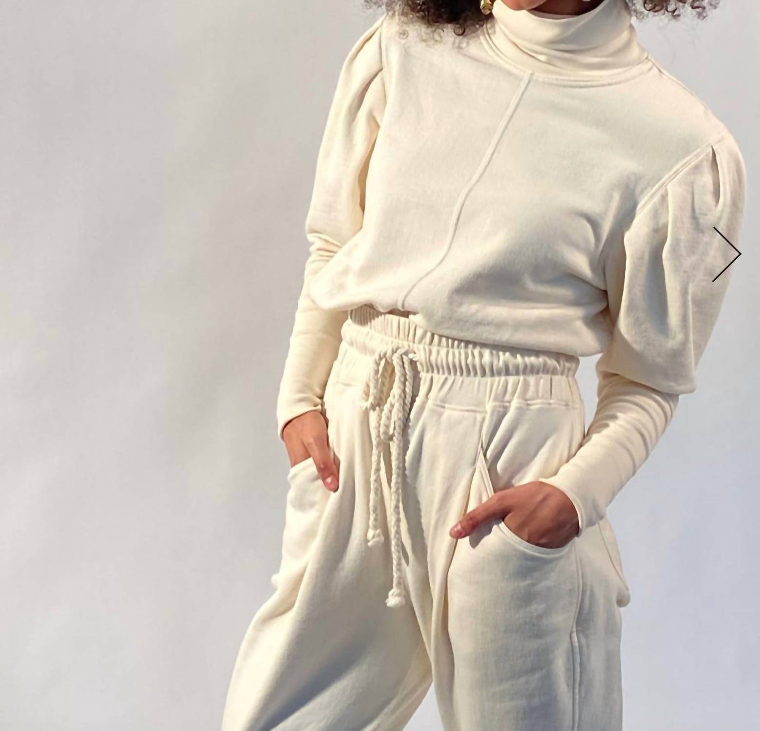 The Waight - Undyed Funnel Neck Top