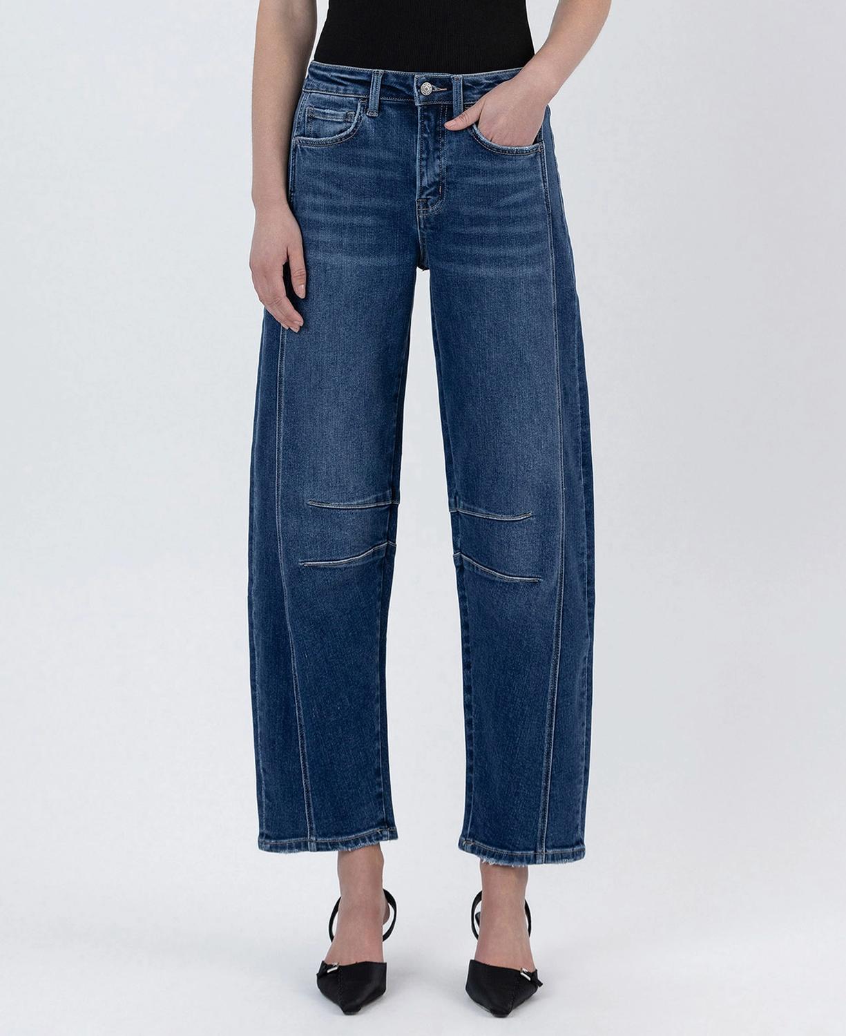 Flying Monkey - High Rise Barrel Leg Jeans