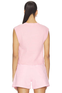 PISTOLA Maxine Sweater Vest in blush - women's blouse - detail view