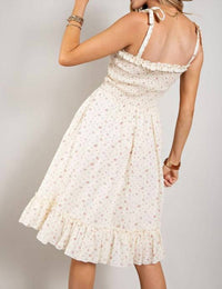Sweet Generis - Flower Print Smocked Dress