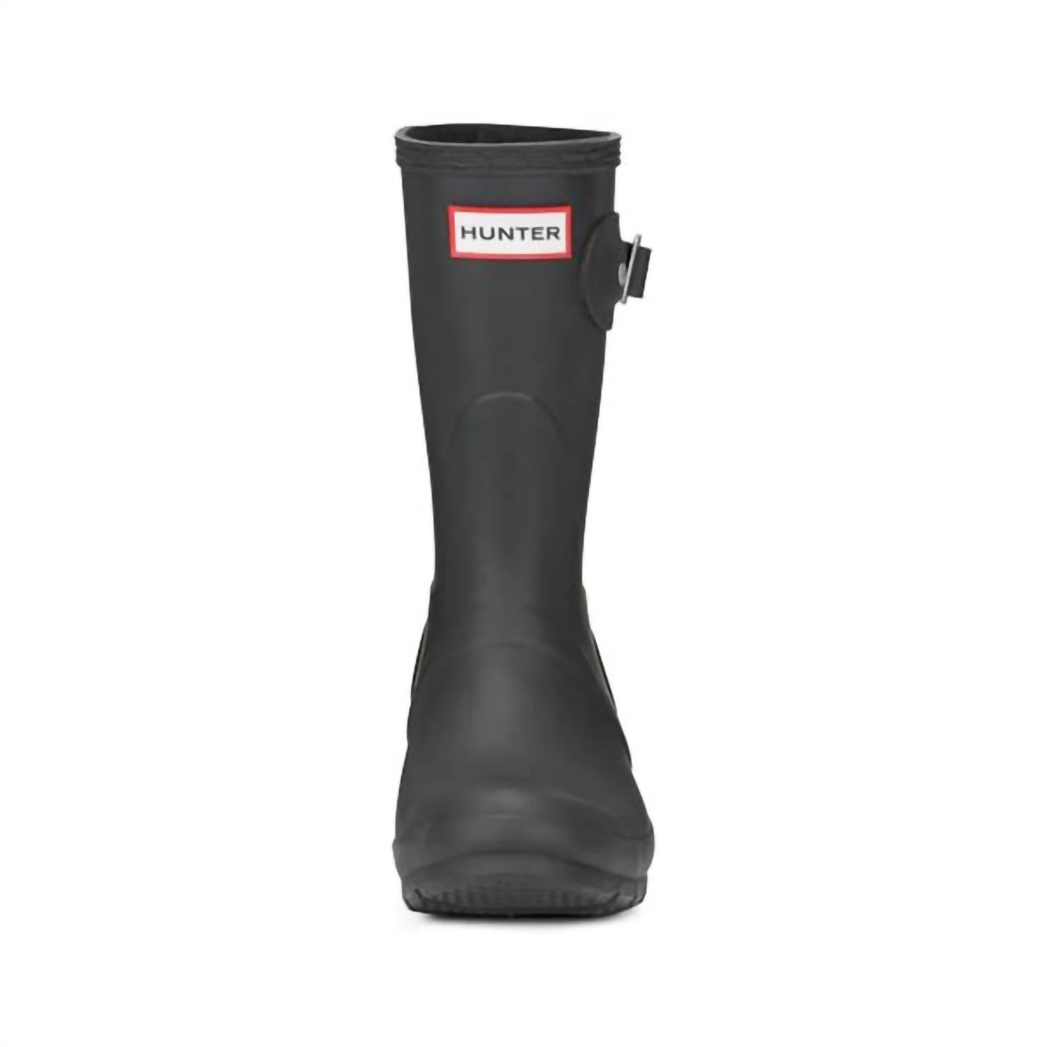 HUNTER Men's Original Short Waterproof Rain Boots in black - men's shoe - view 4