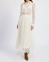En Saison Alannah Midi Skirt in ivory - women's skirt