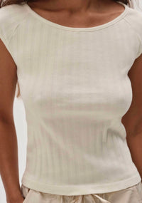 Donni. - varled wide neck tee