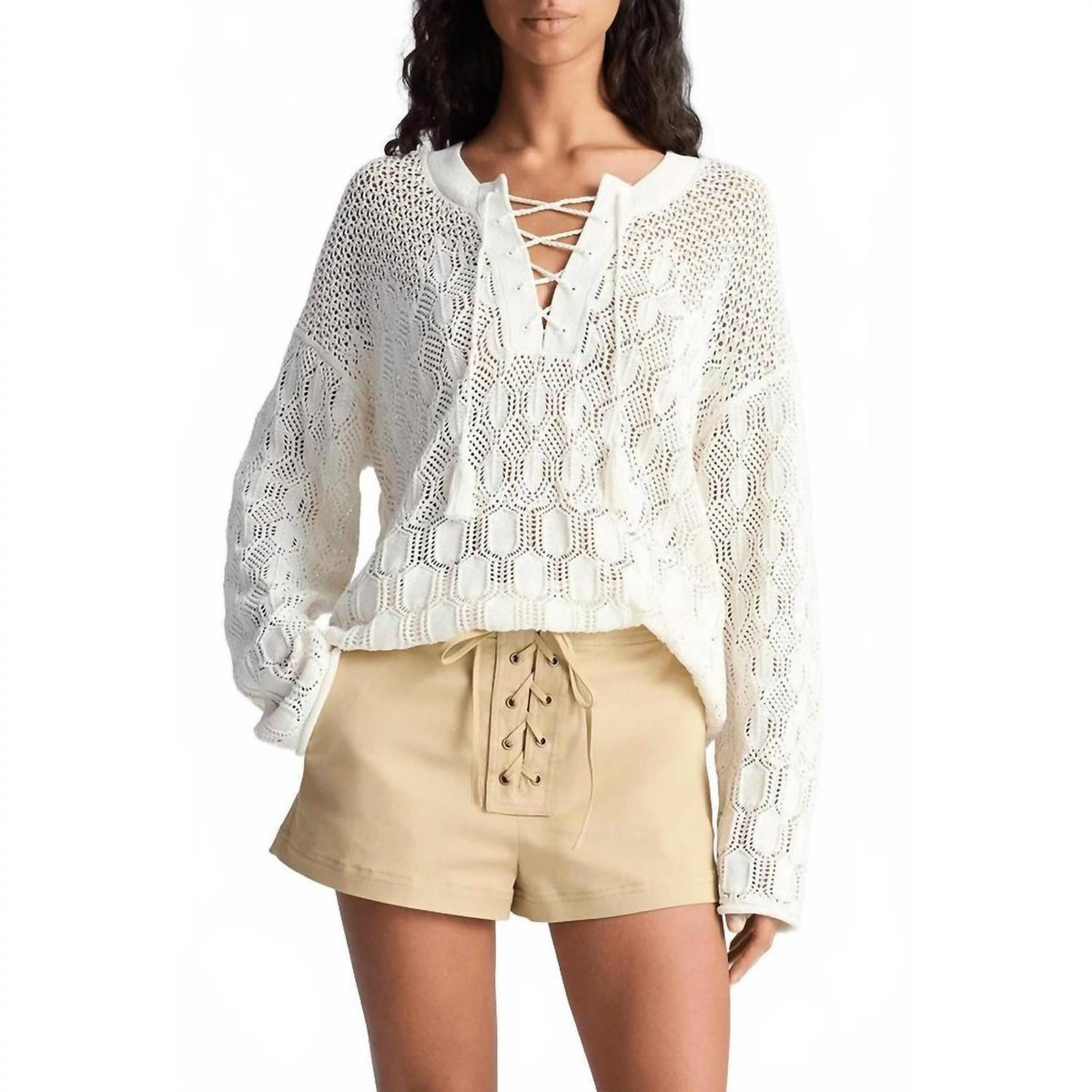 A.L.C. - Keri Crochet Knit Sweater
