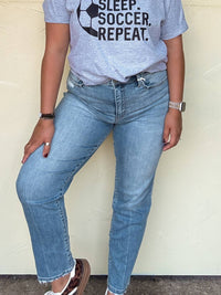 Vervet By Flying Monkey - Lauren High Rise Tapered Straight Jean