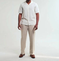 Wax London - Didcot Double-weave Seersucker Short-sleeve Shirt