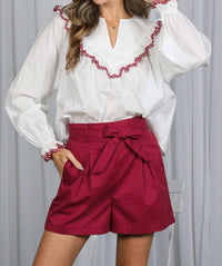 Vine & Love - Ruffle Detail Blouse