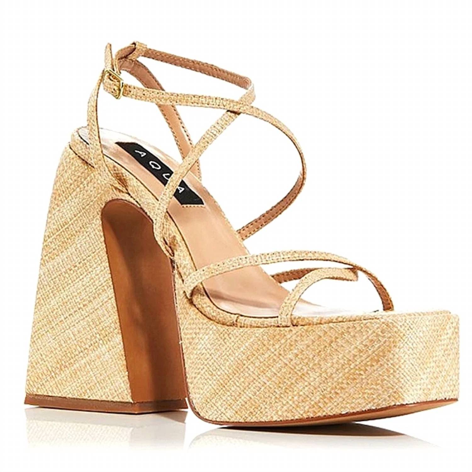 Aqua - Women's Chanc Strappy Platform High Heel Sandals