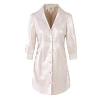 Emily Mccarthy - Metallic Linen Button Front Dress