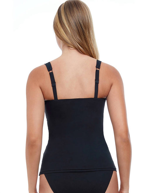 Profile By Gottex - E-Cup Scoop Neck Shirred Tankini Top